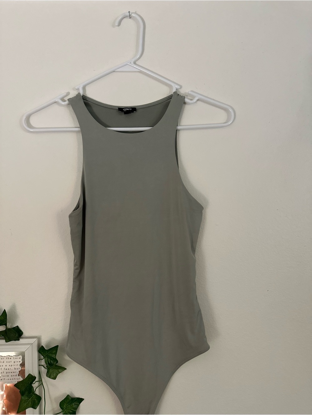 Express Sleeveless Bodysuit - Sage Green